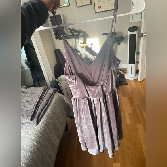 Purple Velvet Silence and Noise Romper - Picture 3 of 3